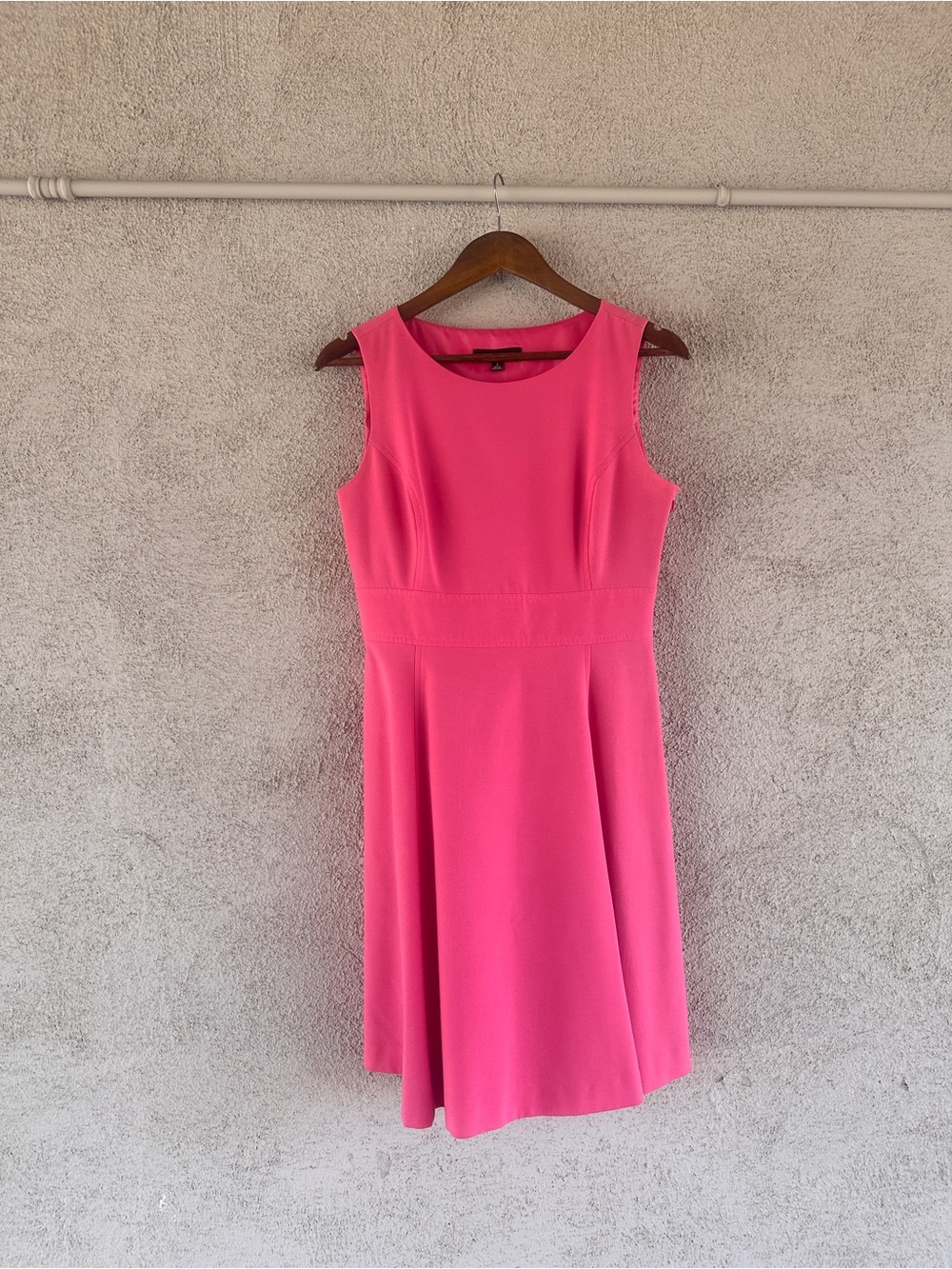 Nine West Hot Pink Sleeveless Fit & Flare Dress